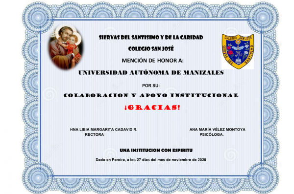 Colegio San José de Pereira condecora a la UAM