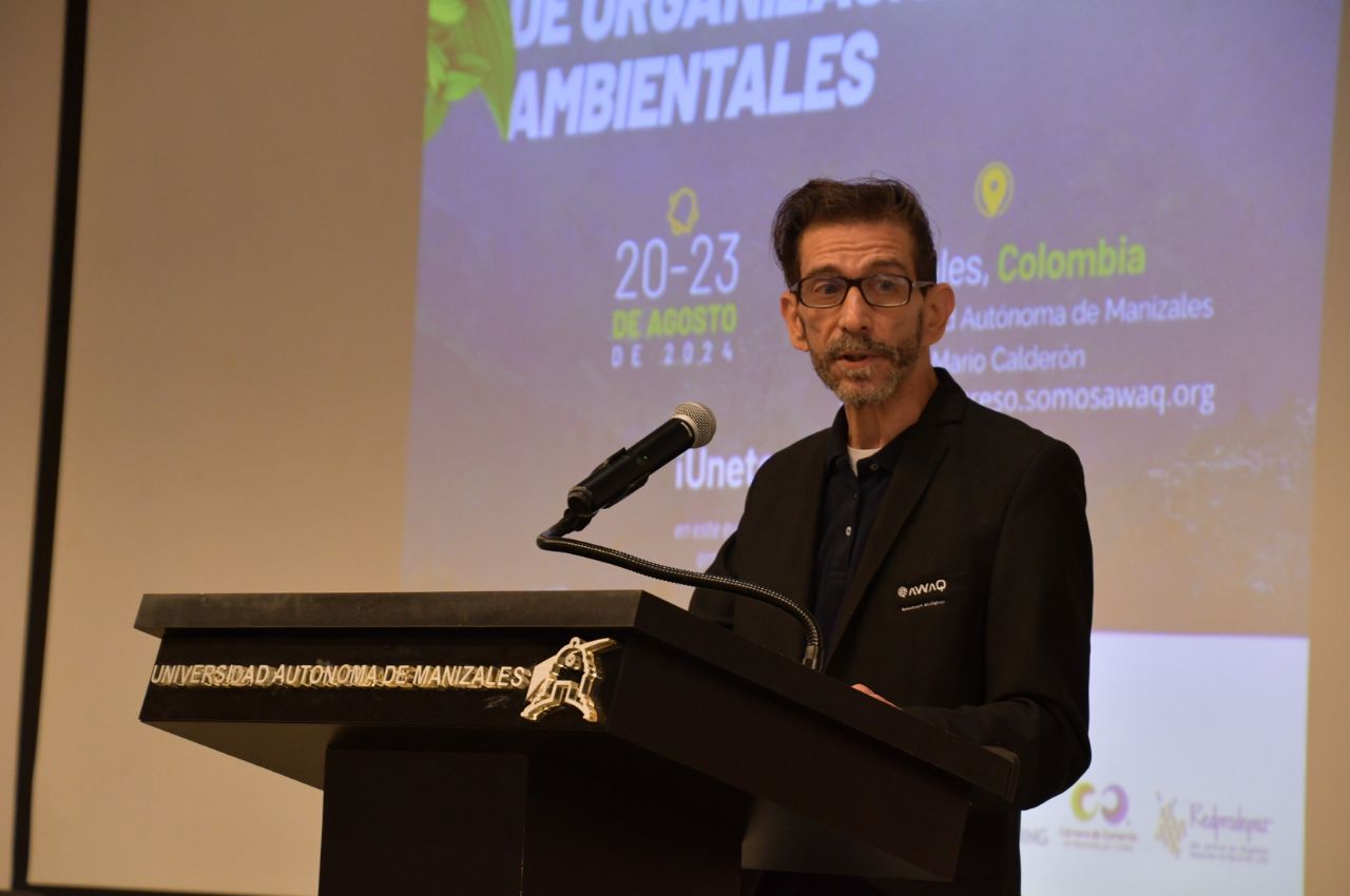 Presidente de Awaq, uno de los líderes del 1er Congreso Internacional de Organizaciones Ambientales.