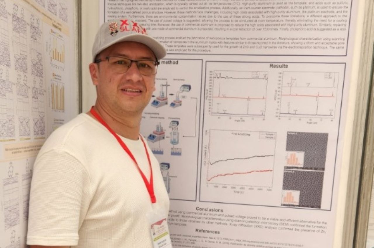 El estudiante UAM, Helver Augusto Giraldo, presenta sus estudios en el  Latin American Symposium on Solid State Physics