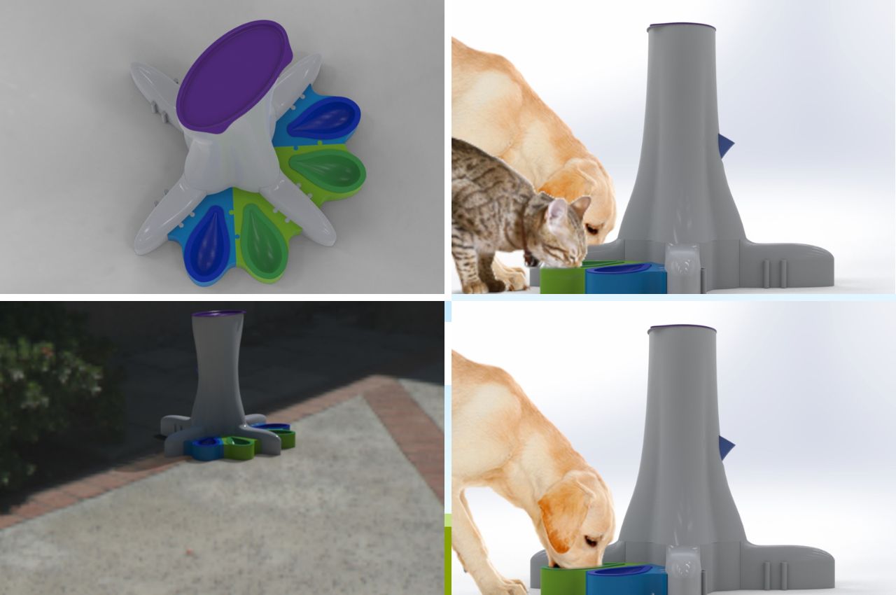 Prototipo de sistema de alimentación y bebida para mascotas