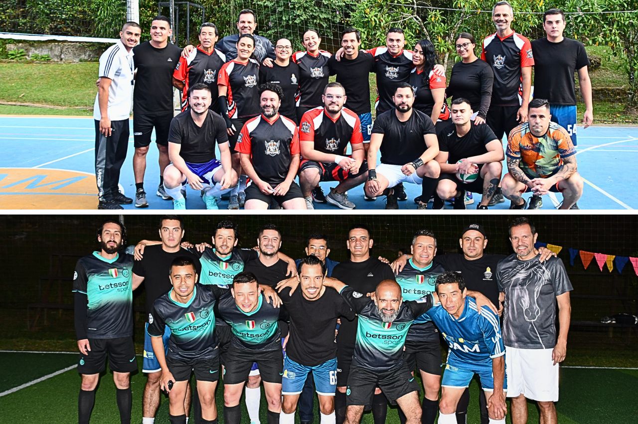 Equipos finalistas de fútbol sala y voleibol