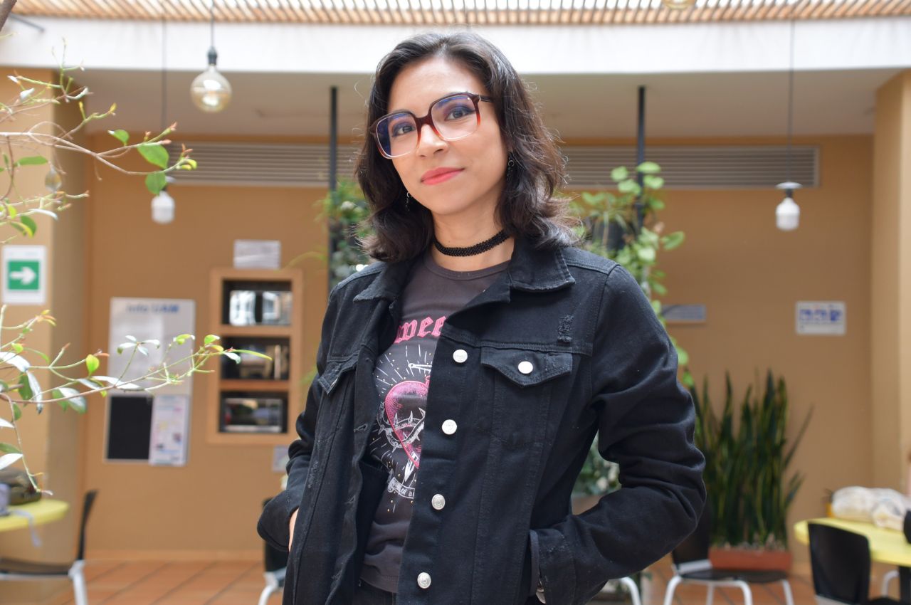 Estudiante de México en su pasantía de investigación