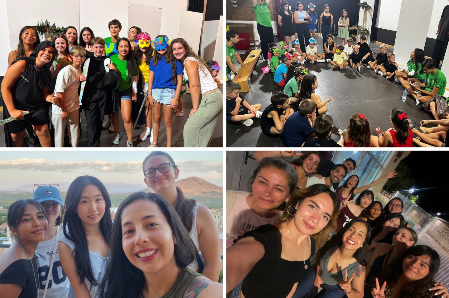 Natalia López participando de su voluntariado en España.