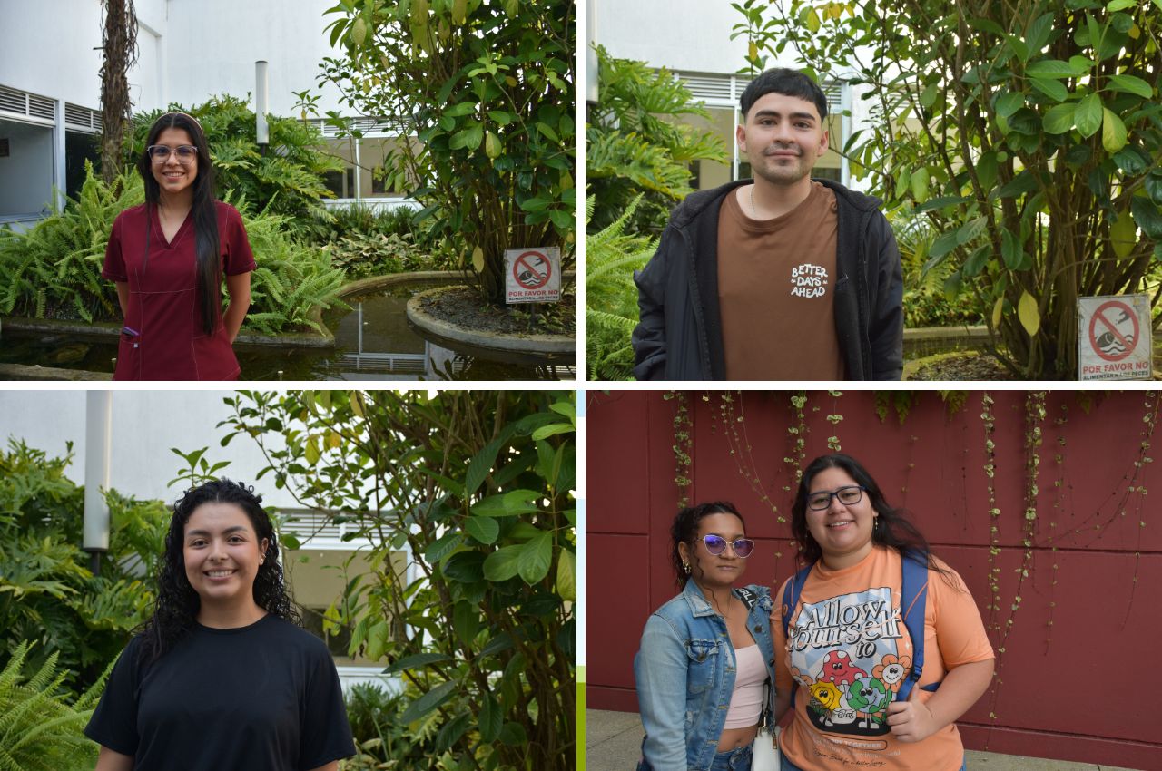 Collage de estudiantes UAM en el campus de la universidad