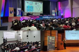 Auditorio lleno de personas escuchando el congreso  Internacional de Gestión, Economía y Finanzas